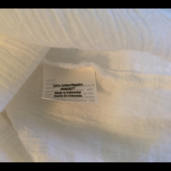 a.n.a. A NEW APPROACH White Lacy Sheer Buttondown - Picture 6 of 8